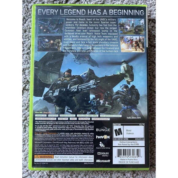 Halo Reach Xbox 360 CIB Complete Tested & Working *FAST SHIPPING* - Picture 2 of 3